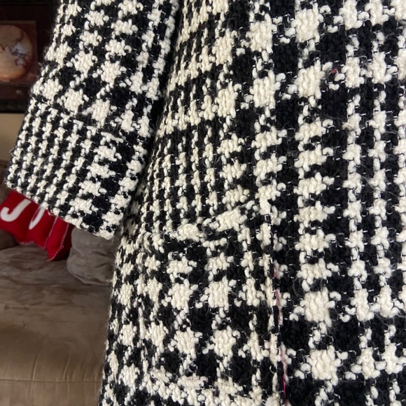 A•B•S Allen Schwartz houndstooth wool coat - Picture 3 of 8